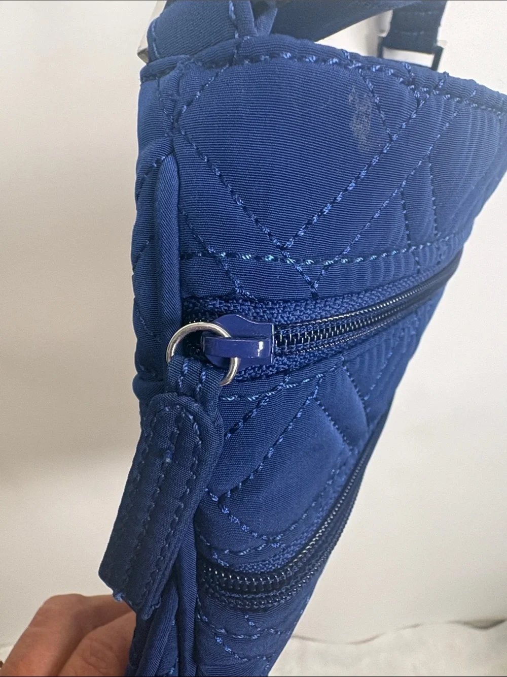 Vera Bradley Quilted Navy Crossbody with Silver Plaque - Picture 7 of 16